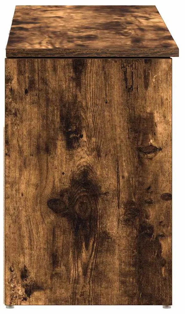 füstös tölgy színű szerelt fa cipőpolc 102x30,5x45 cm