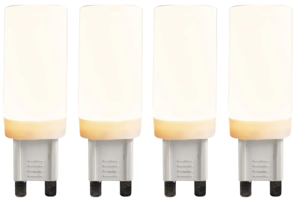 4 darabos G9 3 lépésben szabályozható LED izzó készlet 4,5W 500 lm 2700K