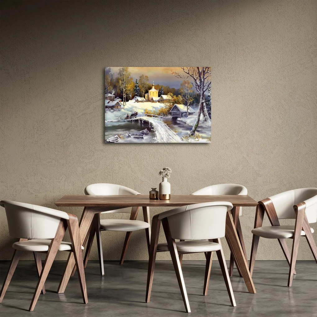 Kép - téli város (70x50 cm)