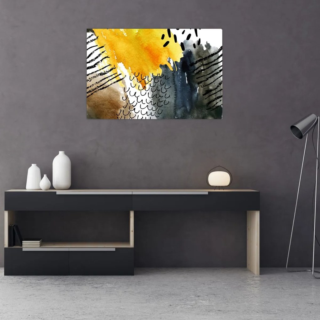 Kép - Absztrakt akvarell (90x60 cm)