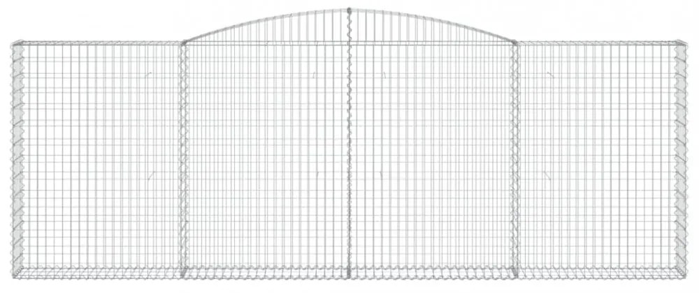 íves horganyzott vas gabion kosár 400x30x140/160 cm