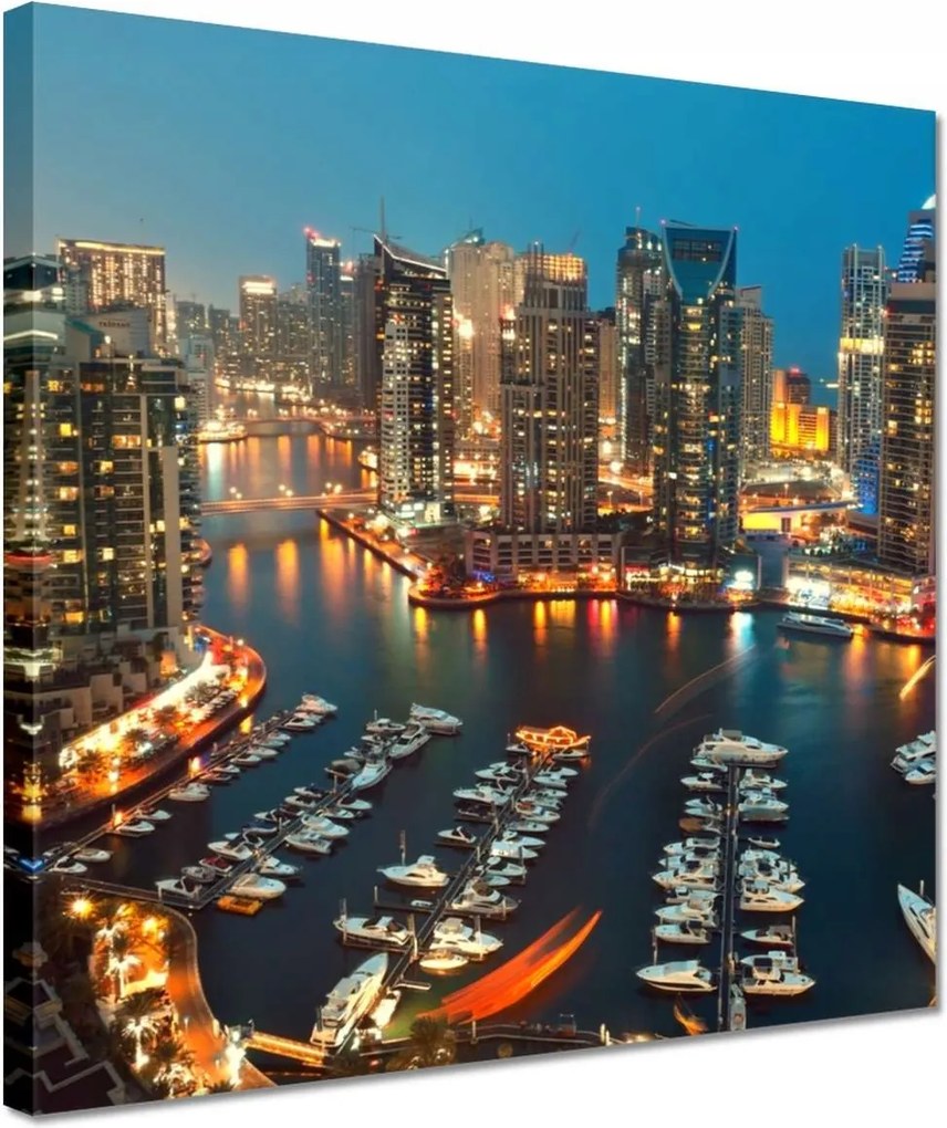 Vászonkép 30x30 Dubai éjszaka