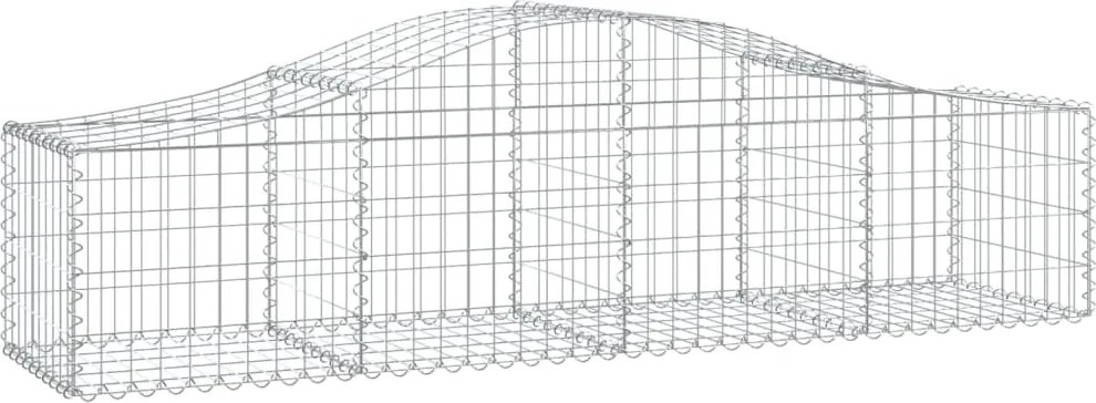 vidaXL íves horganyzott vas gabion kosár 200x50x40/60 cm
