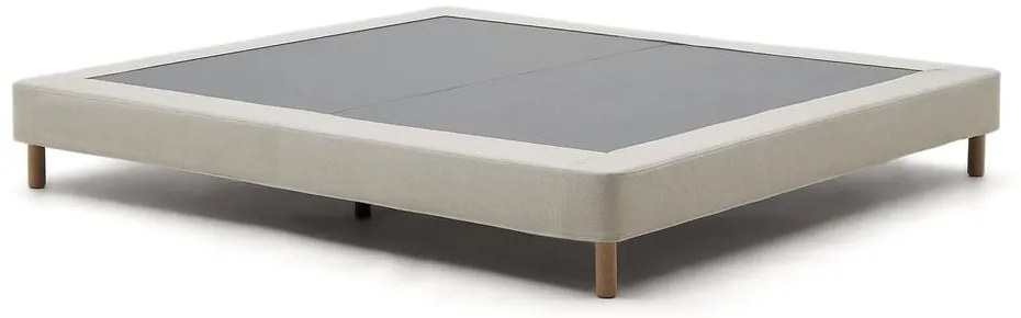 Bézs kárpitozott franciaágy 150x190 cm Ofelia – Kave Home