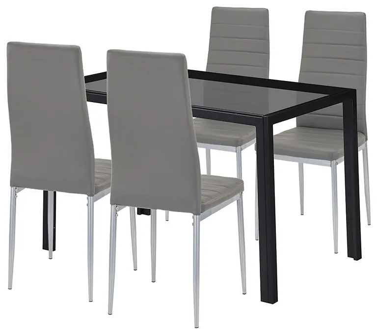 Rowan 4+1 étkező garnitúra szürke-szürke