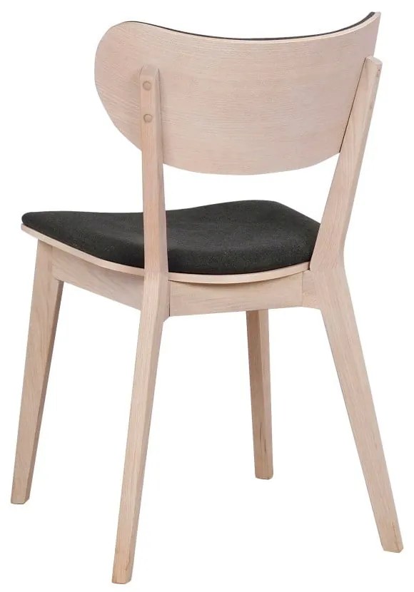 Cato világosbarna tölgyfa étkezőszék sötétszürke ülőrésszel - Rowico