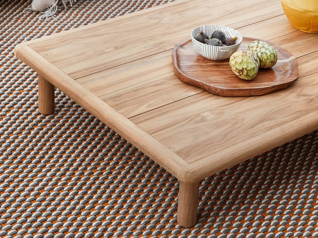 Sling dohányzóasztal 120x84 cm teakfa lappal