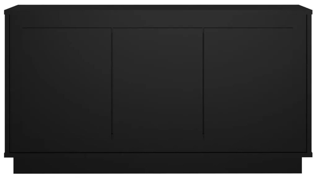 fekete szerelt fa tálalószekrény 102x35x55 cm