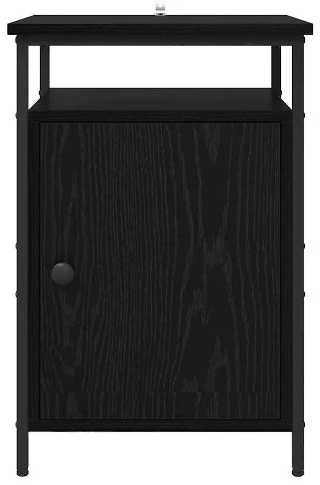 vidaXL Éjjeliszekrény 2 pcs Musta tammi 40 x 42 x 60 cm Faanyag