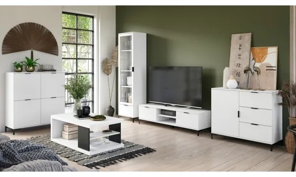 LORA fehér TV állvány