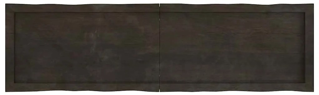 sötétbarna kezelt tömör asztallap 140x40x(2-4) cm