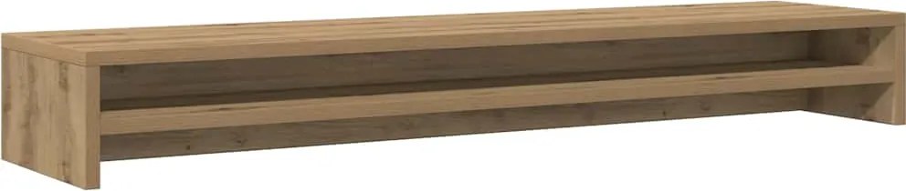 vidaXL monitorállvány kézműves tölgyfa 100 x 24 x 13 cm redőzött fa