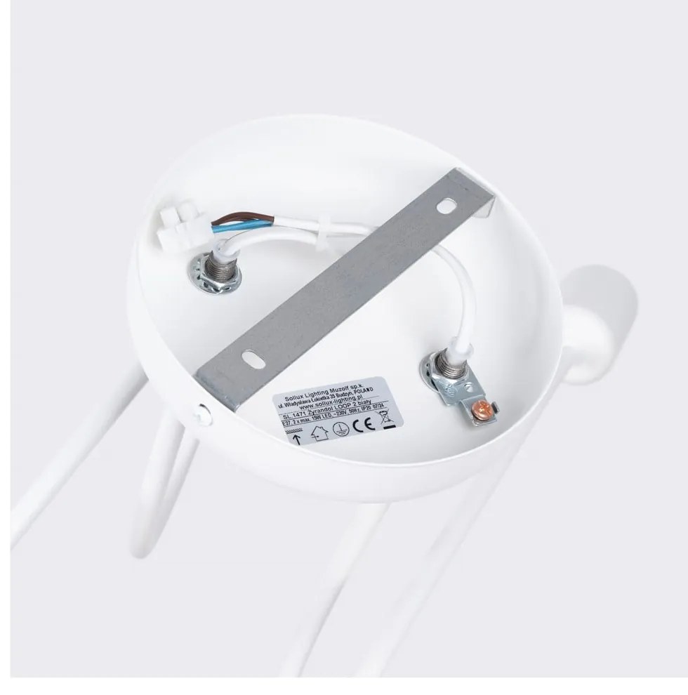 Fehér mennyezeti lámpa 18x57 cm Opulent – Sollux