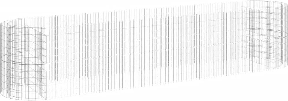 vidaXL horganyzott vas gabion magaságyás 500x100x100 cm