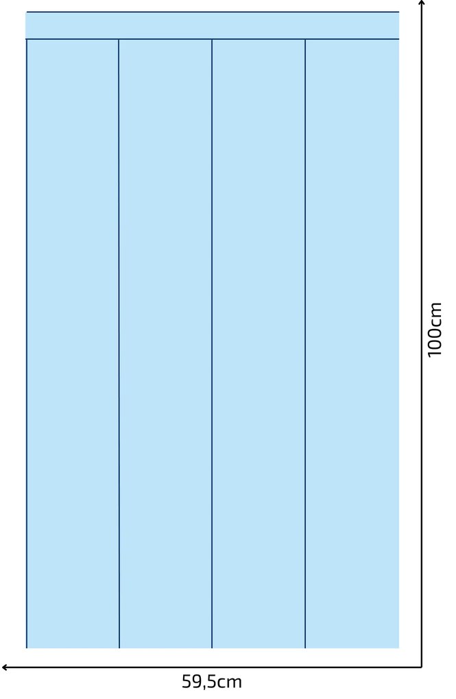 PIPPER. Textil öntapadó tapéta - Egy téglalap - Sötétkék színű Méret: 100cm, Szín: Sápadt