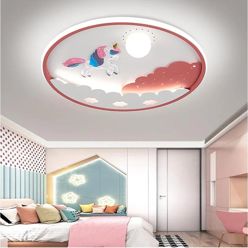 Brilagi -LED dimmelhető gyerekszobai mennyezeti lámpa UNICORN LED/68W/230V 3000-6000K+távirányító