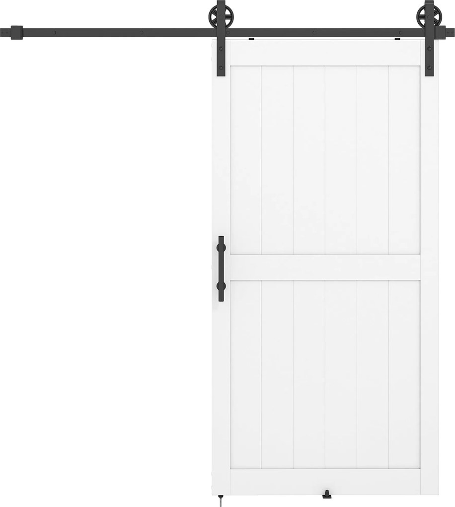 HOMCOM rusztikus tolóajtó készlet (106,6 x 213,4 cm) – sín és szerelék | Aosom