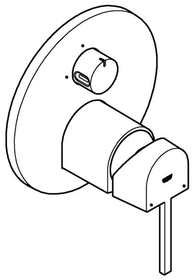 GROHE 24093003 - PLUS csaptelep, fényes króm