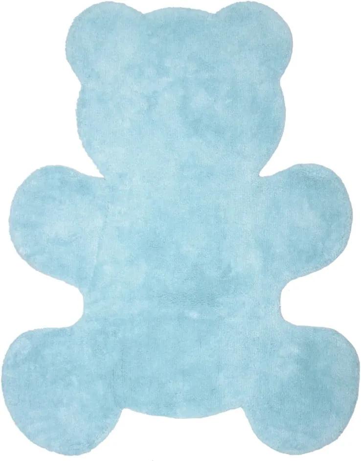 Little Teddy kék, kézzel készített gyerekszőnyeg, 80 x 100 cm - Nattiot