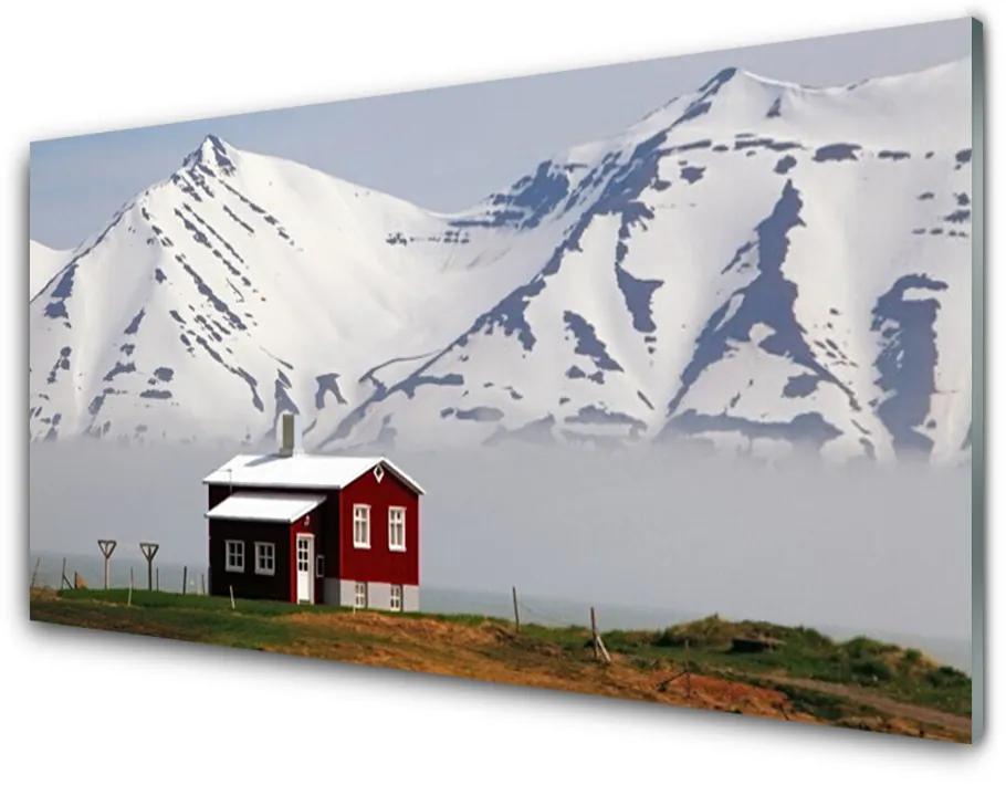 Akrilkép Mountain Home táj hó 140x70 cm