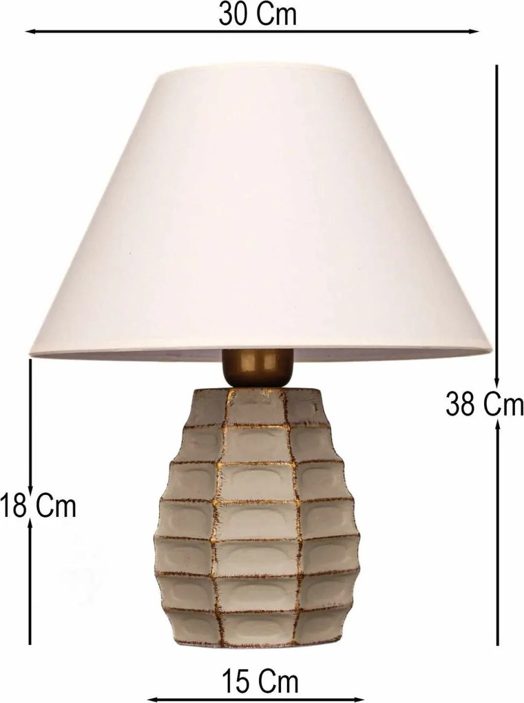 Kerámia éjjeli lámpa, Ø30 cm – BK198