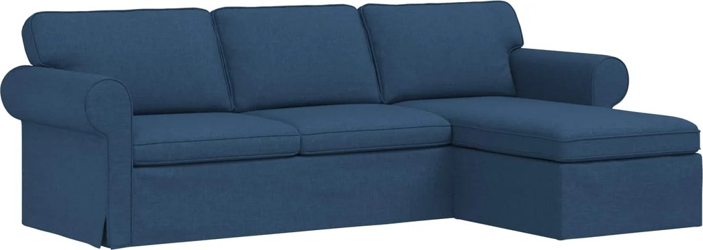 vidaXL Kanapé Kék 215 x 138 x 80 cm szövet