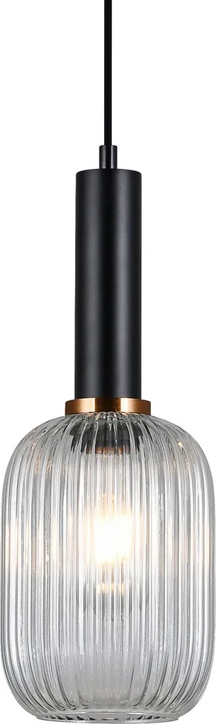 Italux glamour modern függeszték antiola fekete átlátszó itxpnd-5588-1m-bkcl