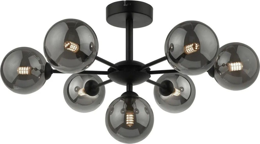 DAR LIGHTING COH3422-01 COHEN Mennyezeti Csillár Fekete, Füstös G9 IP20