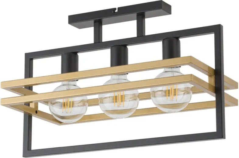 SIGMA LIGHTING 32404 MERCI Loft Mennyezeti Lámpa Fekete, Arany E27 IP20