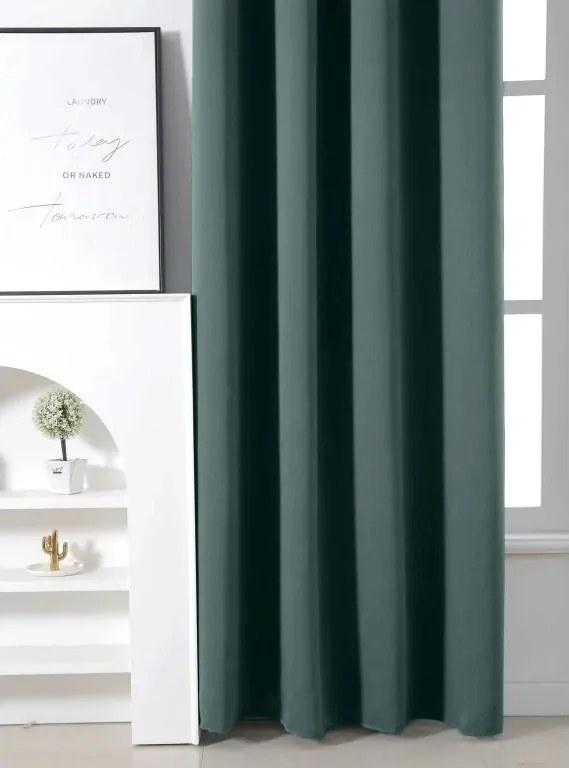 Türkizkék OXFORD függöny 140x250 cm Felfüggesztés: Hullámos sínszalag