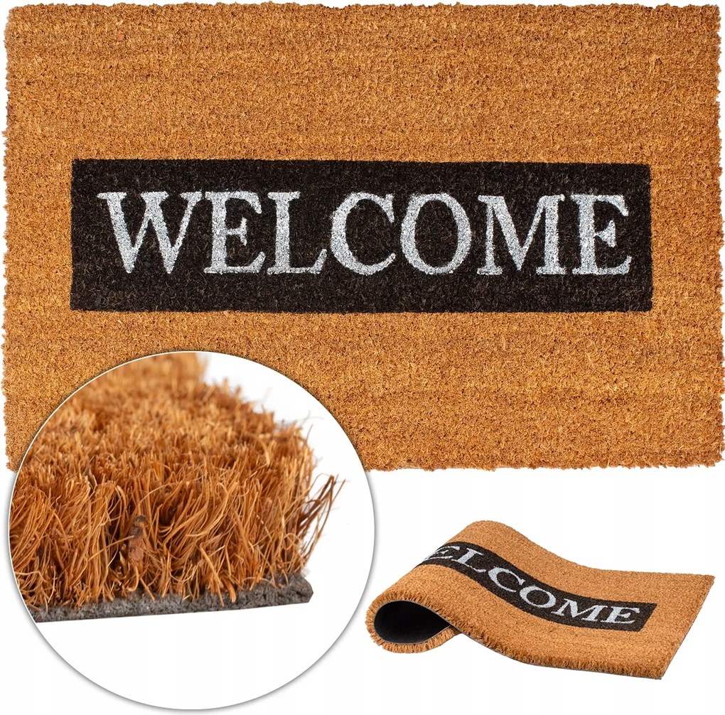Lábtörlő Ajtó Alá Welcome Természetes Gumi 40x60 CM