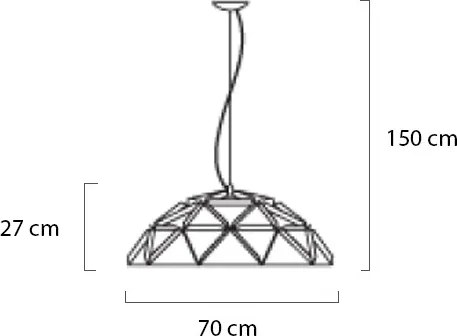 KING HOME MD21010-1-700 SPUTNIK Modern Függesztett Lámpa Ezüst E27 IP20