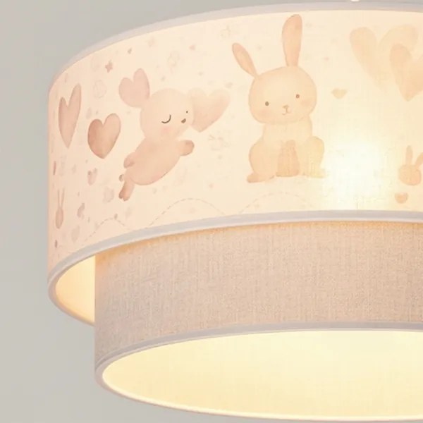 Brilagi - LED gyerek csillár kábelre függesztett BOBO 1xE27/60W/230V átm. 40 cm krémszín/szürke/királykék