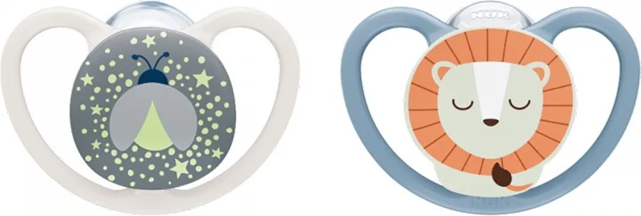 Baba cumi  NUK Perfect Match Air Night FIREFLY/LION 6-18m 2db, vel. 6-18 m