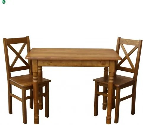 Étkezőasztal faragott lábbal 120x70 tölgy