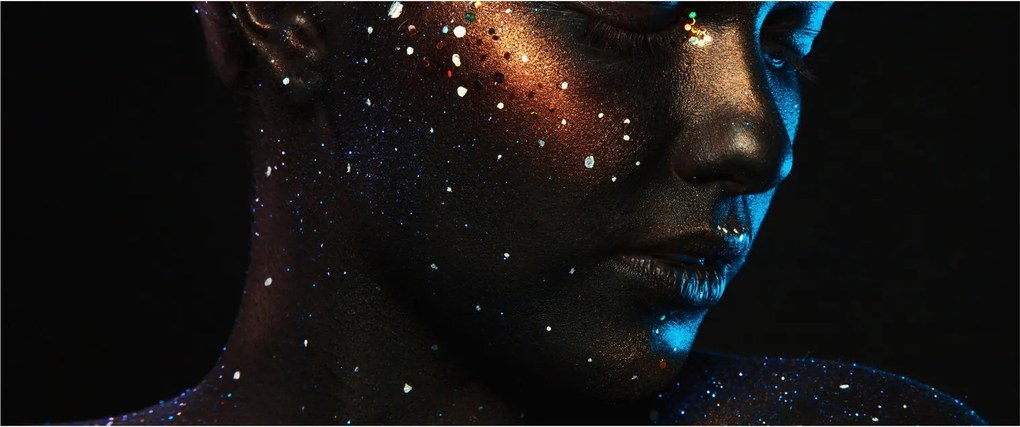 Csillogó nő képe (120x50 cm)