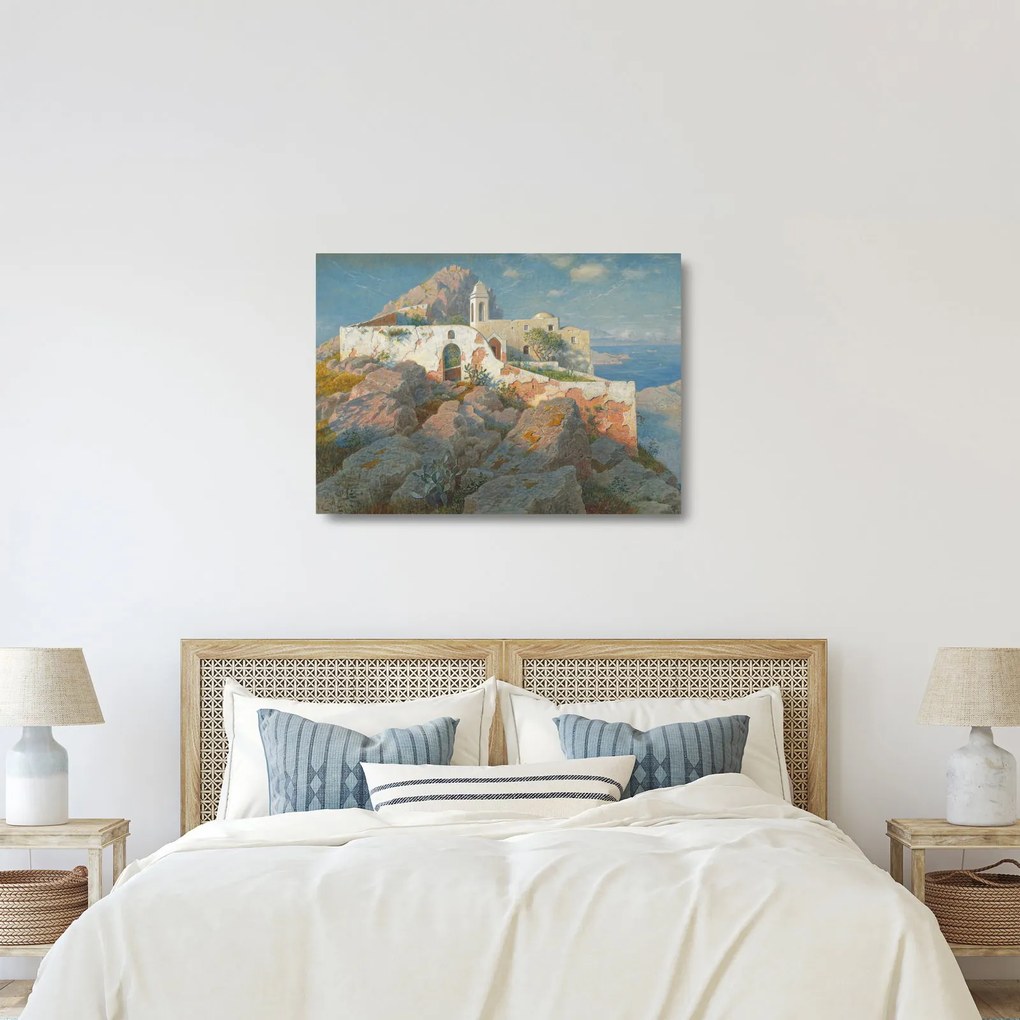Üveg kép - William Stanley Haseltine, Santa Maria a Cetrella, Anacapri, reprodukciók (70x50 cm)