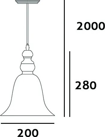 COSMOLIGHT P01789BK PARIS Egyágú Függesztett Lámpa Fém E27 IP20