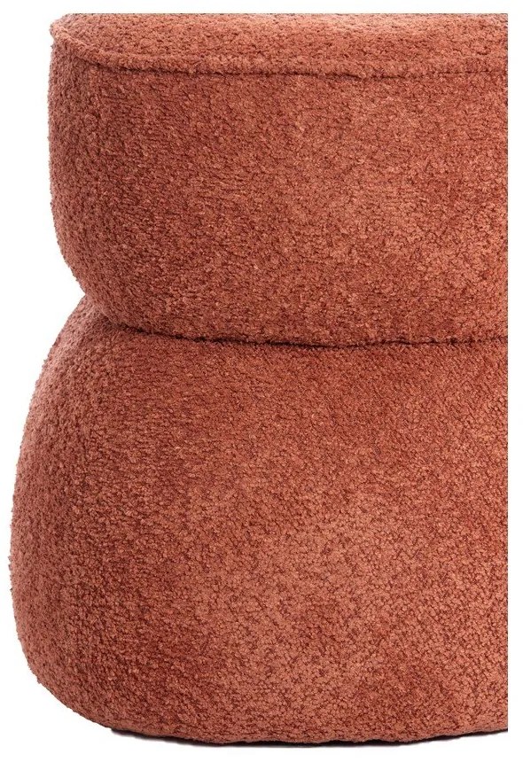 Narancssárga buklé puff Leyla – Light &amp; Living