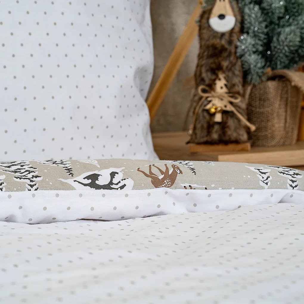 4Home Christmas forest pamut ágyneműhuzat, 140 x 220 cm, 70 x 90 cm