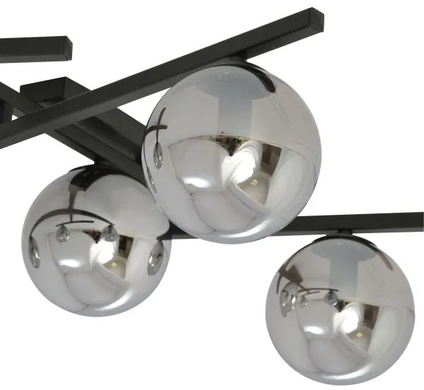 Mennyezeti lámpa SMART 5xE14/10W/230V fekete/szürke