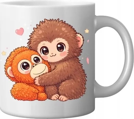 Bögre Fehér Viral Tik-tok We Love Pihe-puha Monkey Majom