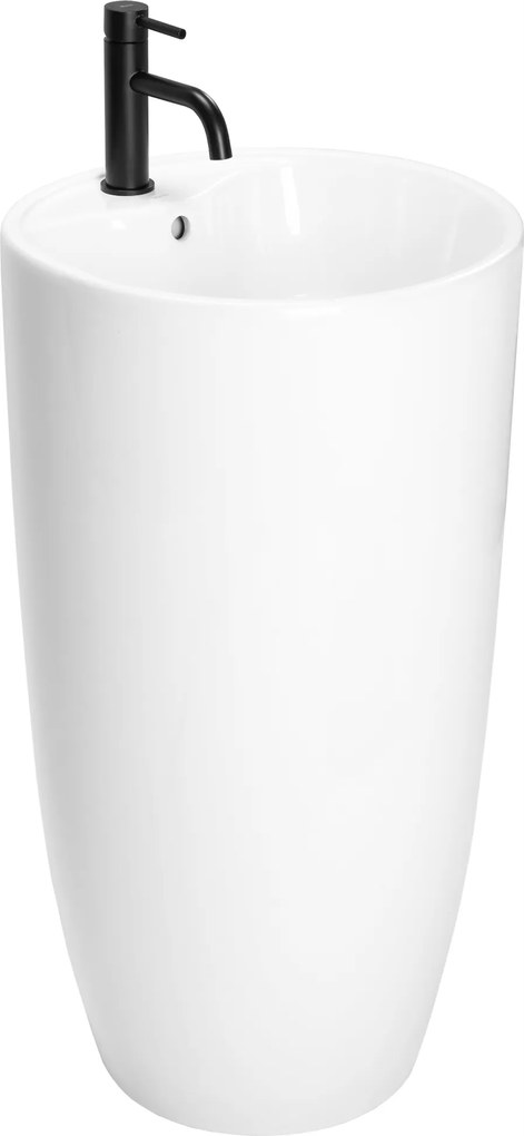 Szabadonálló Fehér Mosdókagyló Kerámia Álló Padló Rea Anya Fehér