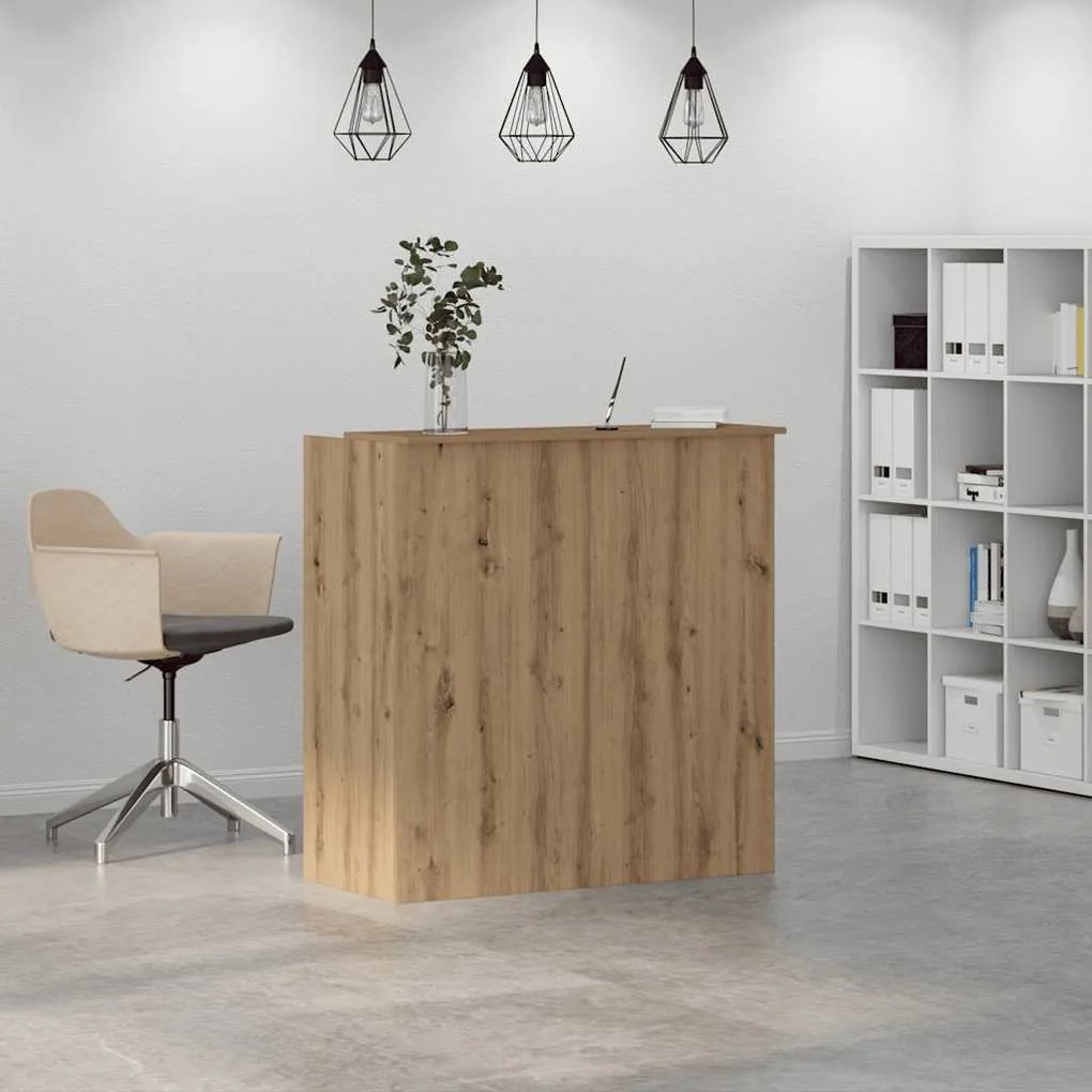 recepciós pult kézműves tölgy 100x50x103,5 cm szerelt fa