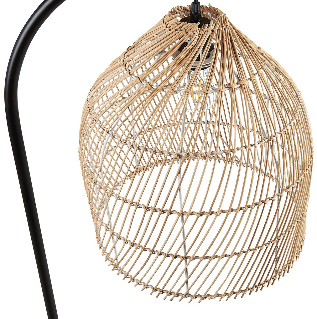Natúr rattan állólámpa 165 cm BERNICA Beliani