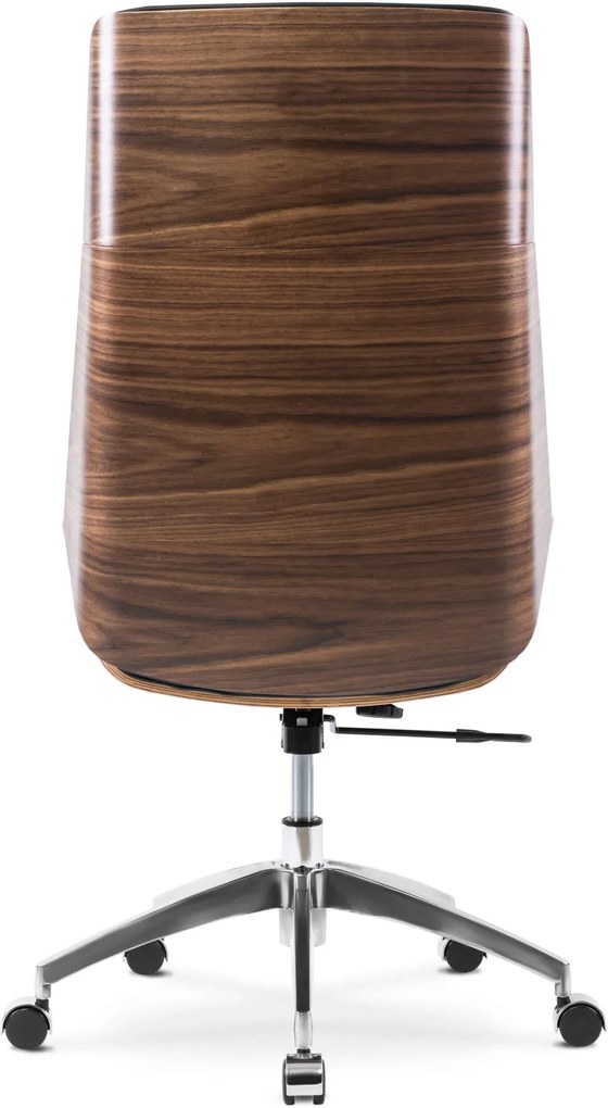 Fekete Eco-bőr Irodai Forgószék WOODY