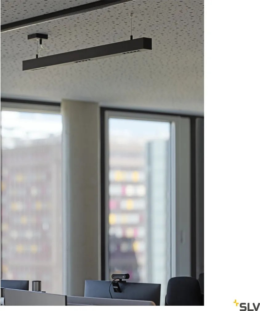 SLV 1000933 Q-LINE Modern Led Függesztett Lámpa Fekete LED IP20