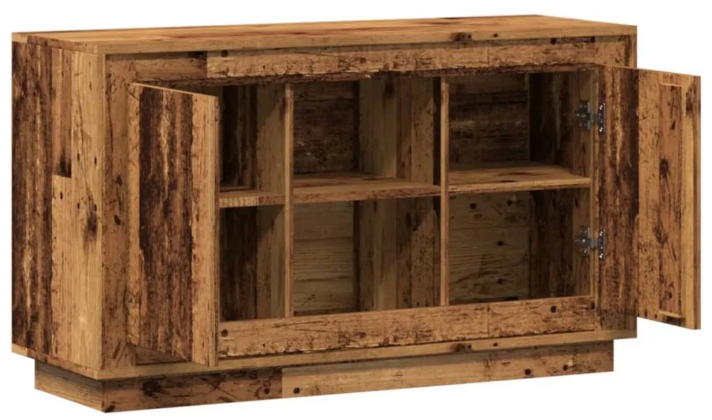 antik fa színű szerelt fa tálalószekrény 102 x 35 x 60 cm