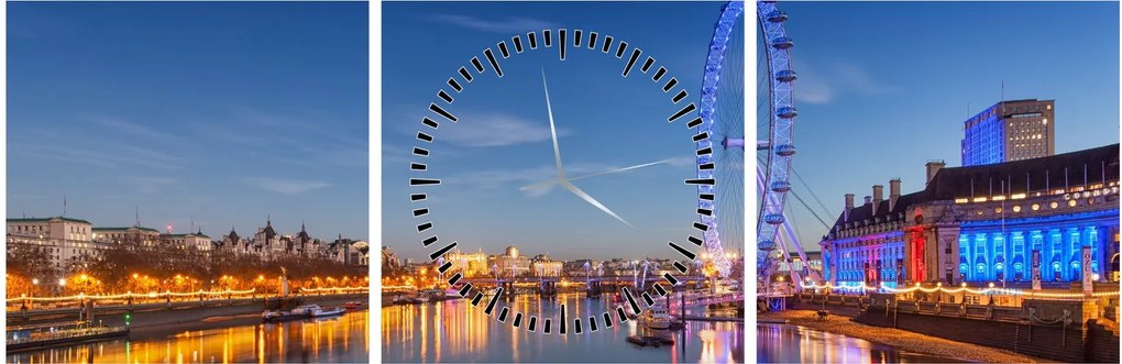 London Eye képe (órával) (90x30 cm)