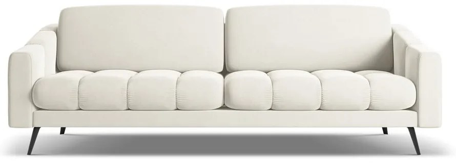 Fehér bársony kanapé 238 cm Nalu – Makamii